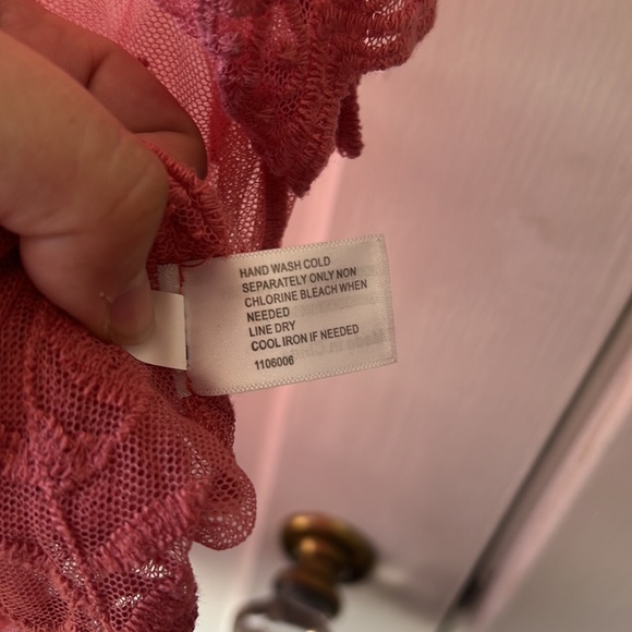 Rose Pink Lace Short sleeve Top - Lane Bryant - Picture 6 of 8